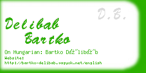 delibab bartko business card